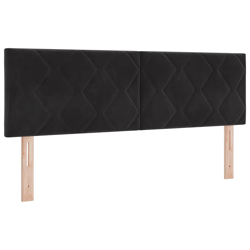 Letto a molle con materasso Nero 160 x 200 cm Velluto 3340450