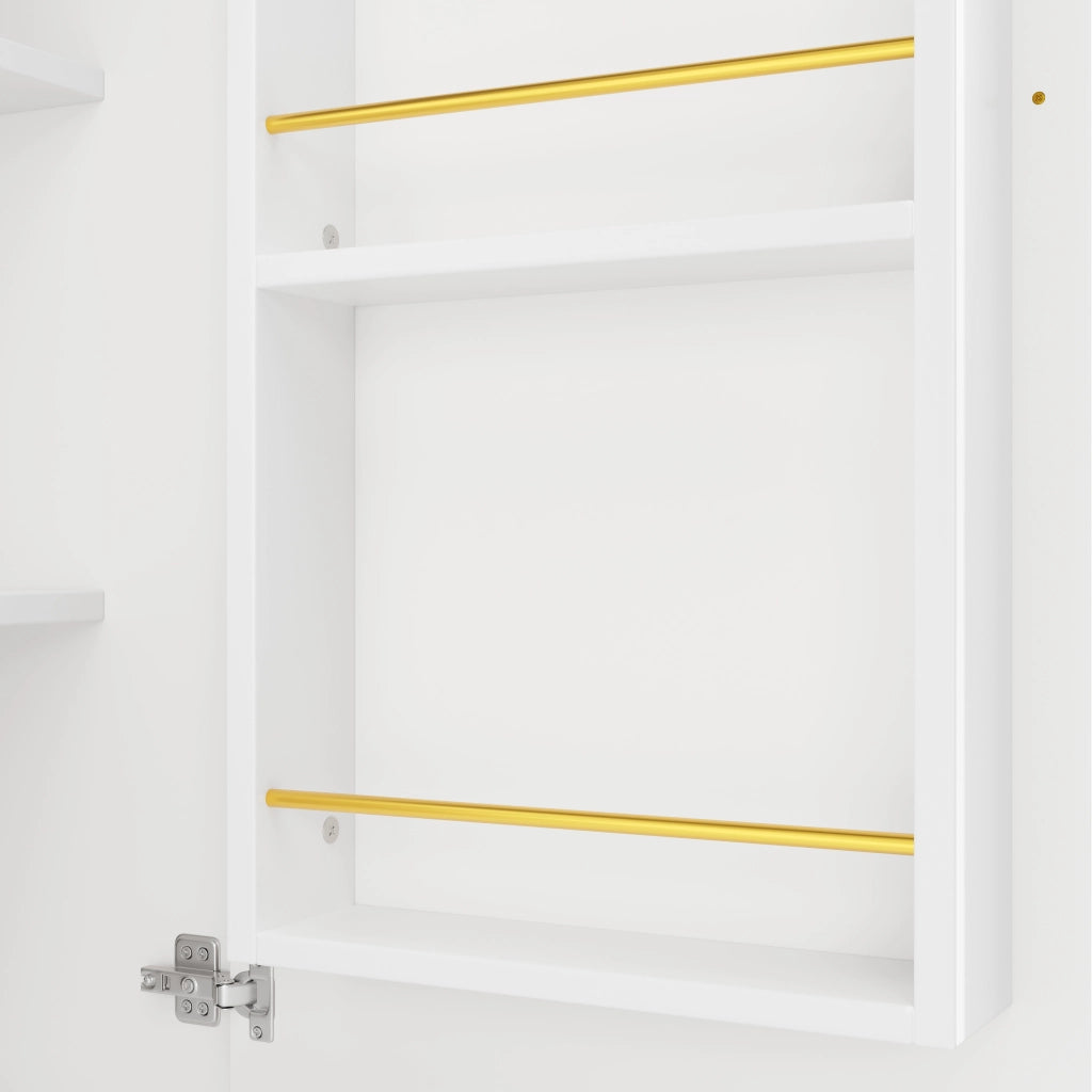 TAVOLO BAR Girevole 138x39x105 cm Bianco MDF e Metallo