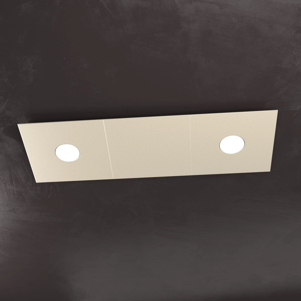 ECCENTRIC APPLIQUE-PLAFONIERA 2 LUCI + 1 DECORATIVO SABBIA 1156-2L1D-SA
