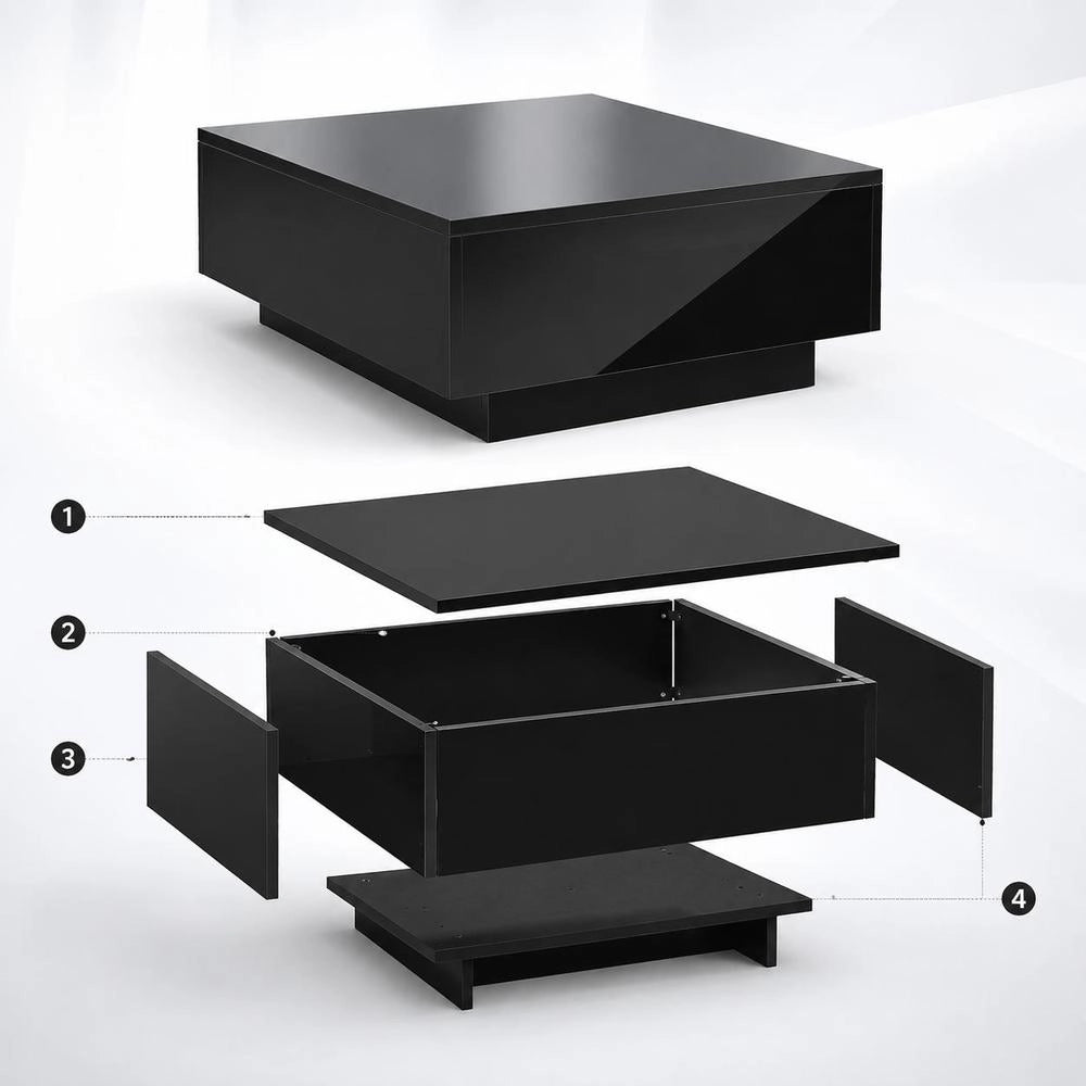 Coffee Table High-gloss Black