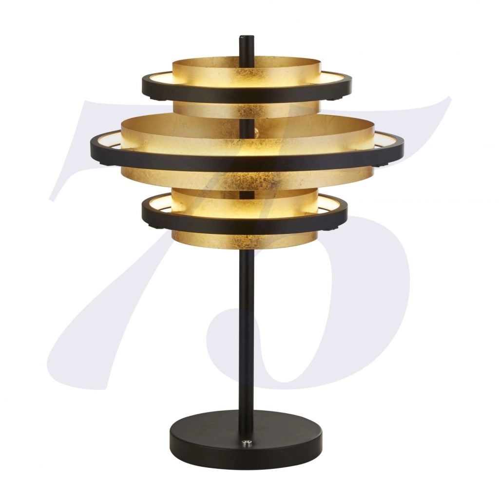Lampada da tavolo a LED Hive 3Lt - Metallo nero e foglia oro