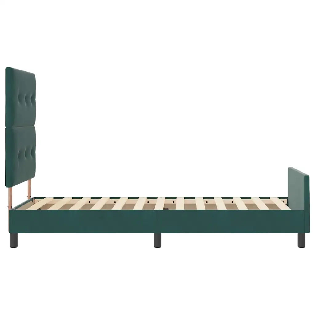 Letto a molle con testiera Verde Scuro 80 x 200 cm Velluto 3344906