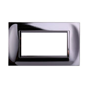 Placca Plastica Quadrata Serie Space 4P Colore Cromato Lucido Compatibile Con Bticino Living Light