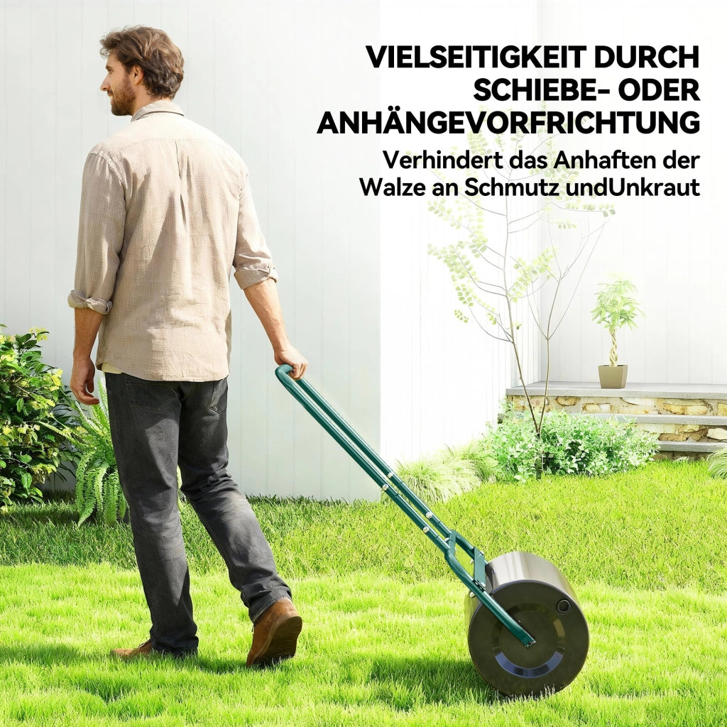 Rullo per Prato ¨C Zephmum ¨C 58x32.5x113 cm Verde Scuro Acciaio