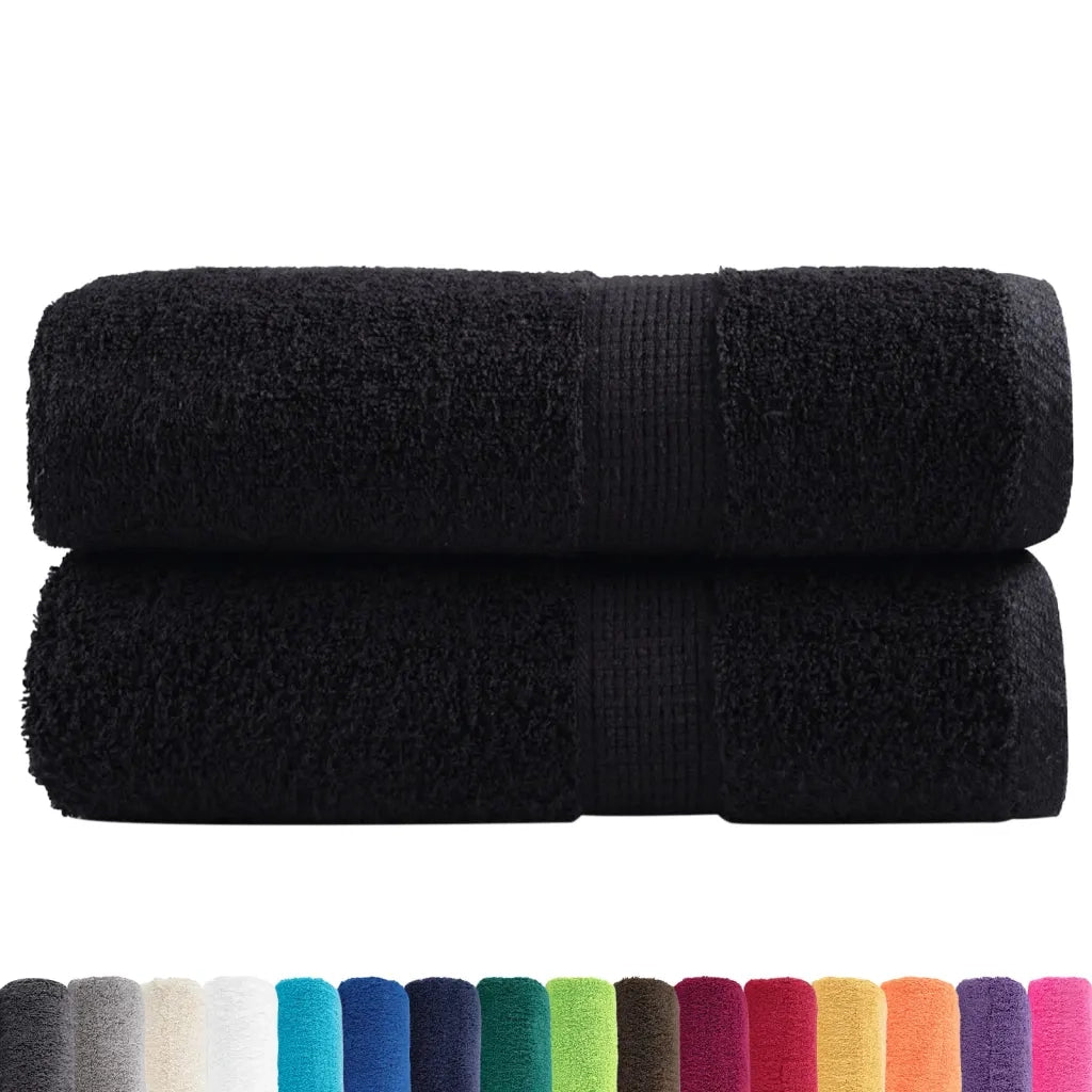 Asciugamani Premium SOLUND 2 pz Nero 30x30 cm 600 g/m² 137419