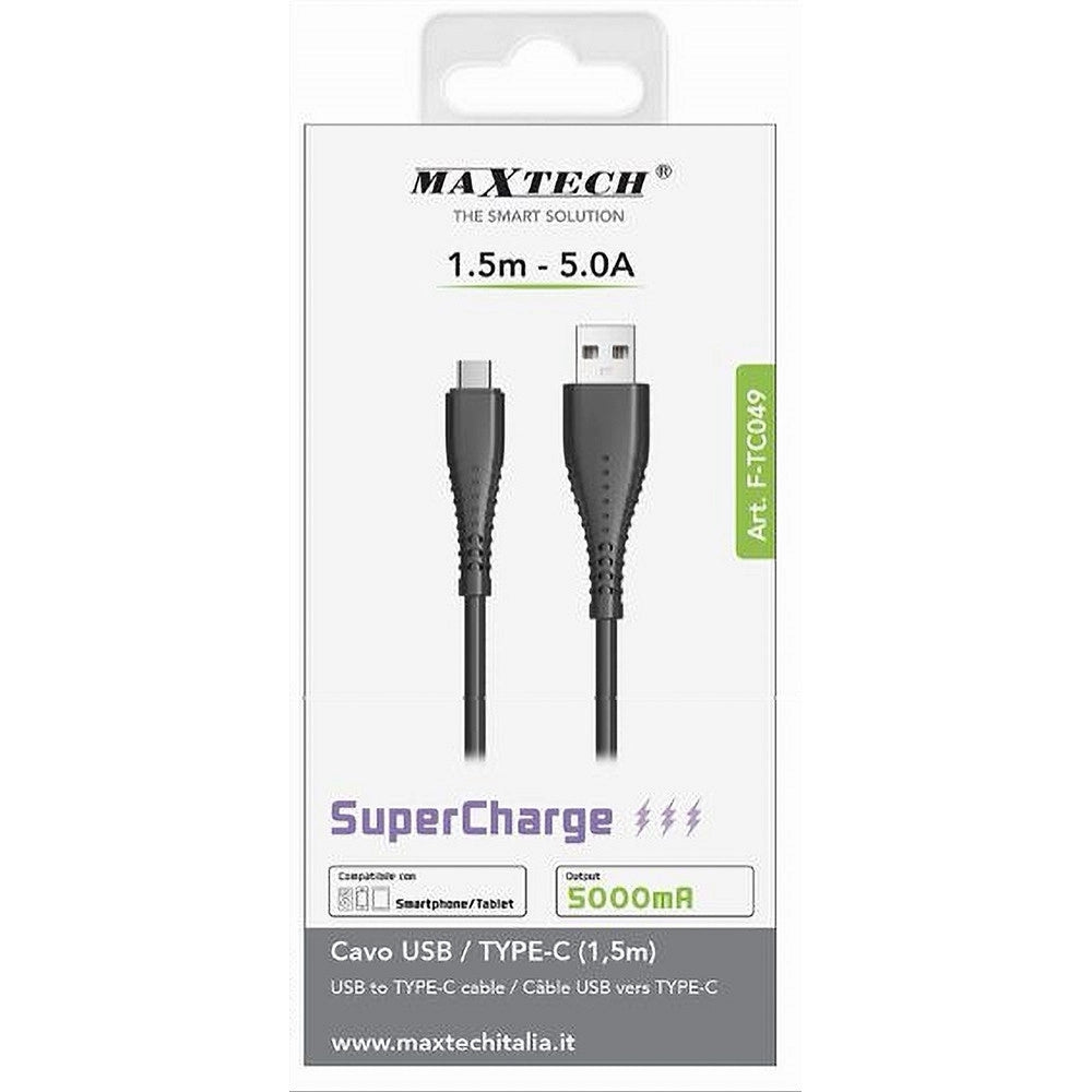 Trade Shop - Cavo Usb A Type-c 1.5 Mt 5 A Supercharge Ricarica Dati Smartphone Tablet F-tc049 -