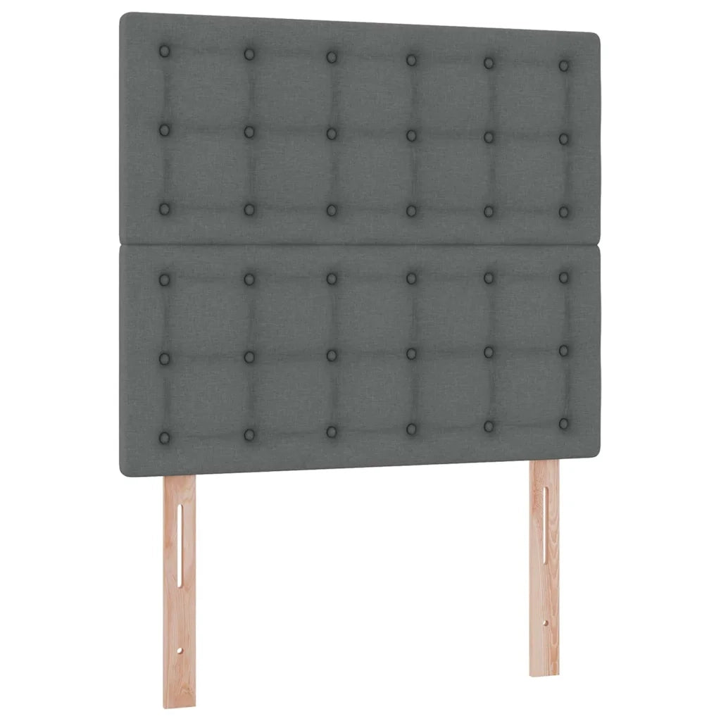 Letto con contenitore LED e materasso Grigio Scuro 100 x 200 cm