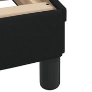 Letto con Materasso Nero 100x200 cm in Tessuto