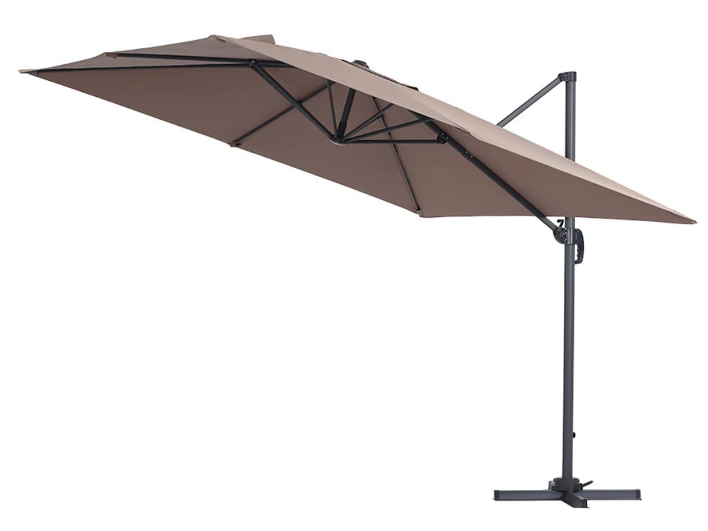 Ombrellone da giardino decentrato in alluminio SUN 3 - Quadrato - 3 x 3 m - Talpa
