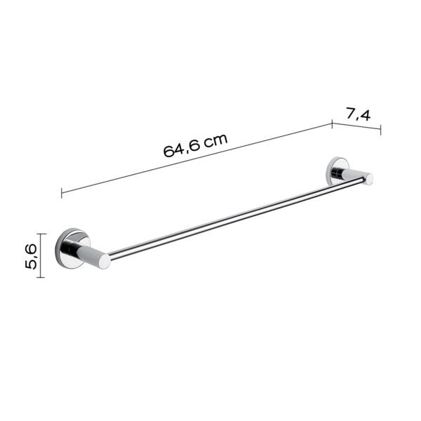 Set completo 8 pezzi in acciaio inox e Cromall FE99 Gedy serie FELCE