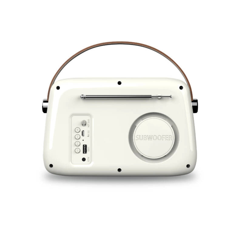 Radio vintage Bluetooth 5W, batteria ricaricabile 1500mAh, altoparlante 3 pollici, FM e USB, design retrò - SOGO