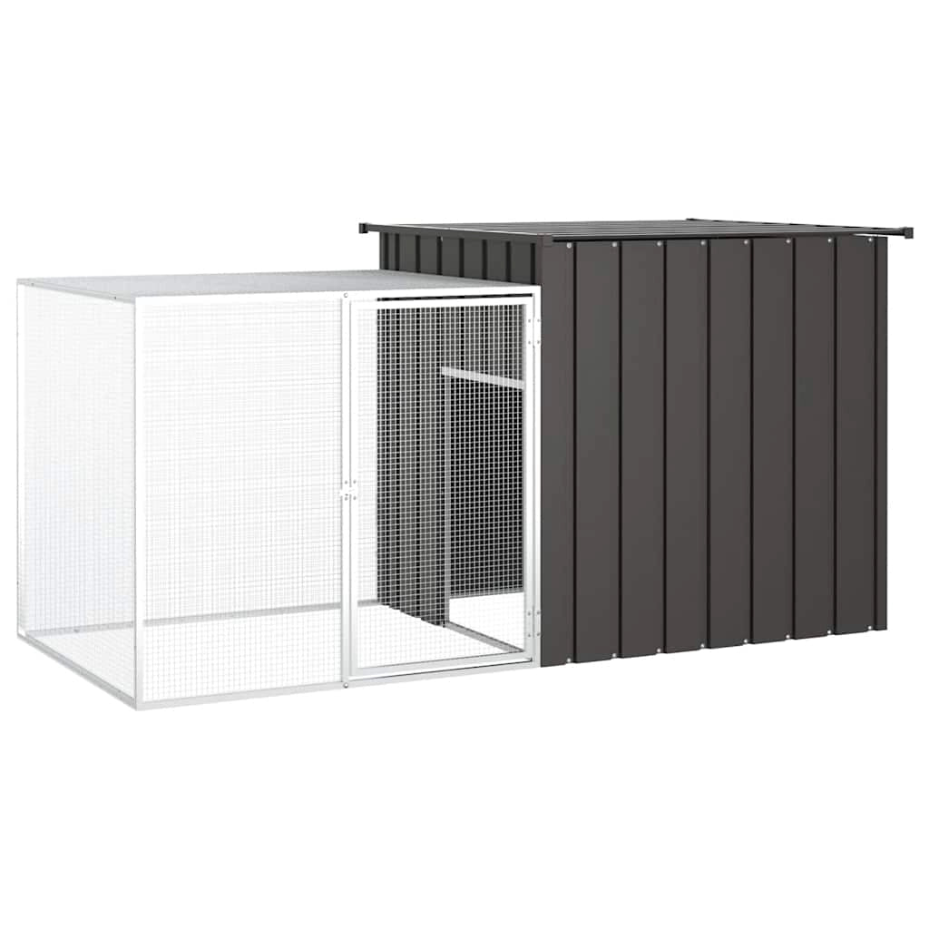 Gabbia per polli 200 x 91 x 100 cm acciaio zincato antracite 02_0041655