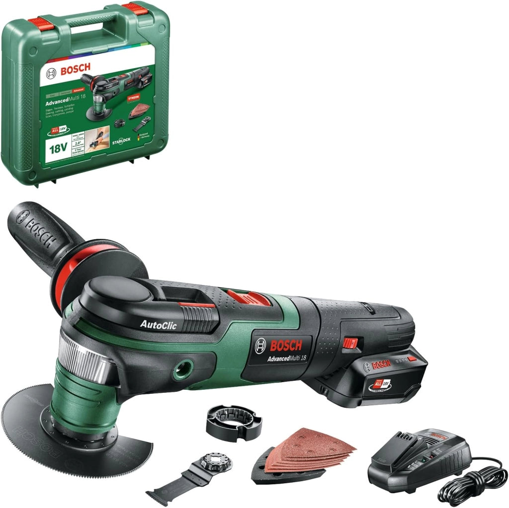 Bosch Home and Garden 0603104000 AdvancedMulti 18 Utensile Multifunzione, Senza Batteria, 18 V, Verde