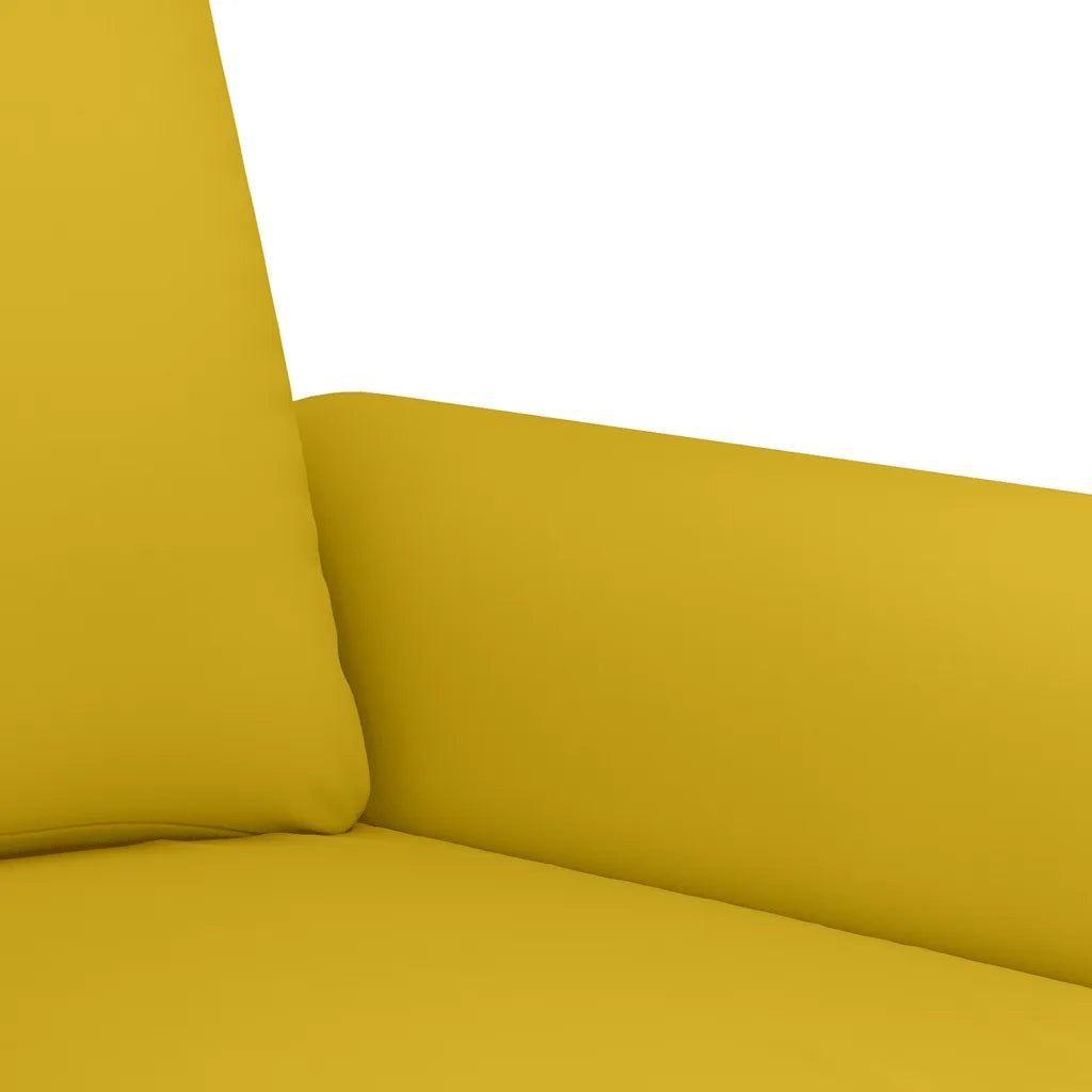 Set di Divani 3 pz con Cuscini giallo in Velluto 3202176