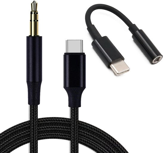 Cavo da 1 metro AUX a USB-C con adattatore USB-C a 35 mm - 24 bit/48 kHz - compatibile con iPhone, Samsung e altri dispositivi Android
