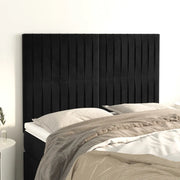 Testiera Nera 144x5x118/128 cm Velluto 3116620
