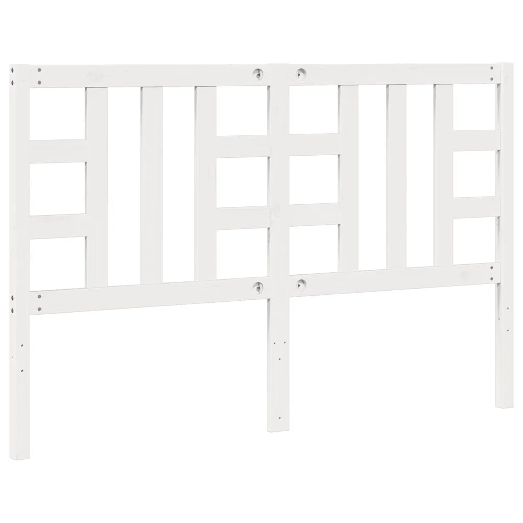 Testiera per Letto Bianca 156x4x100 cm Legno Massello di Pino 817846