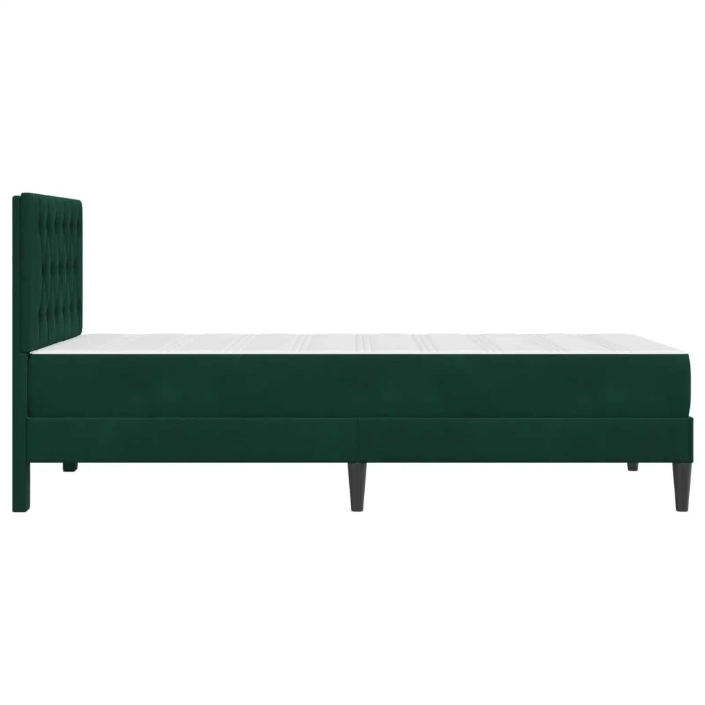 Struttura letto con materasso Verde Scuro 80 x 200 cm Velluto