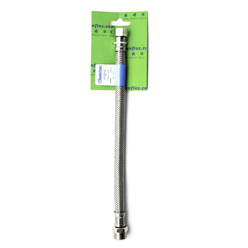 FLESSIBILE INOX MODELLO NORMALE  CM. 30 S-BRICO- FF 3/8 x 3/8- FAIDF- pezzi 1