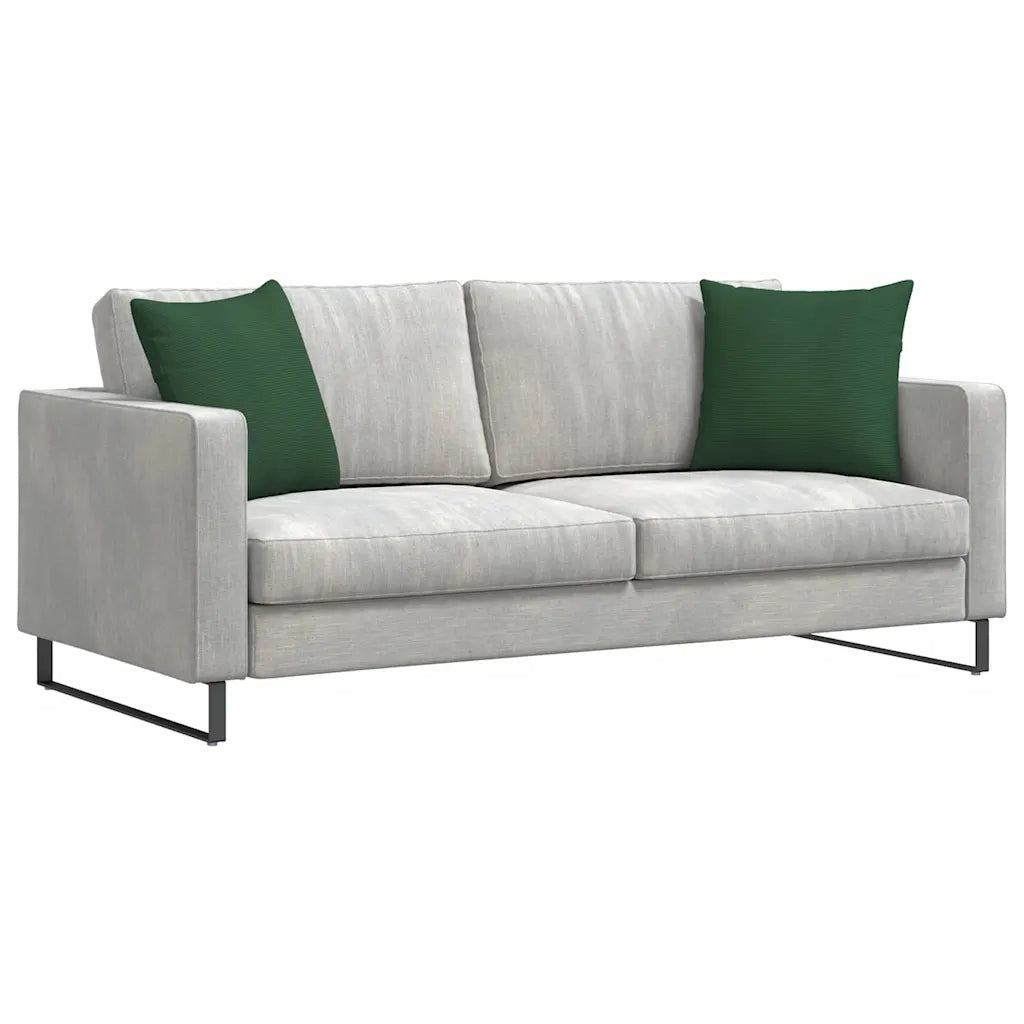 Cuscini da Divano 2 pz | Cuscini per sedie Verde Scuro 45 x 45 cm Tessuto in Cords
