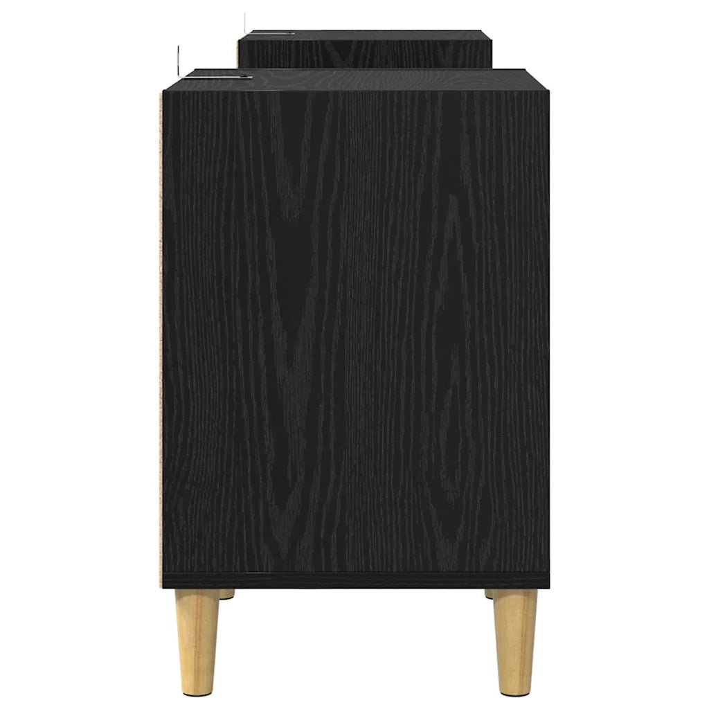 Mobile TV 160 x 35 x 55 cm Rovere Nero Legno ingegnerizzato 881026