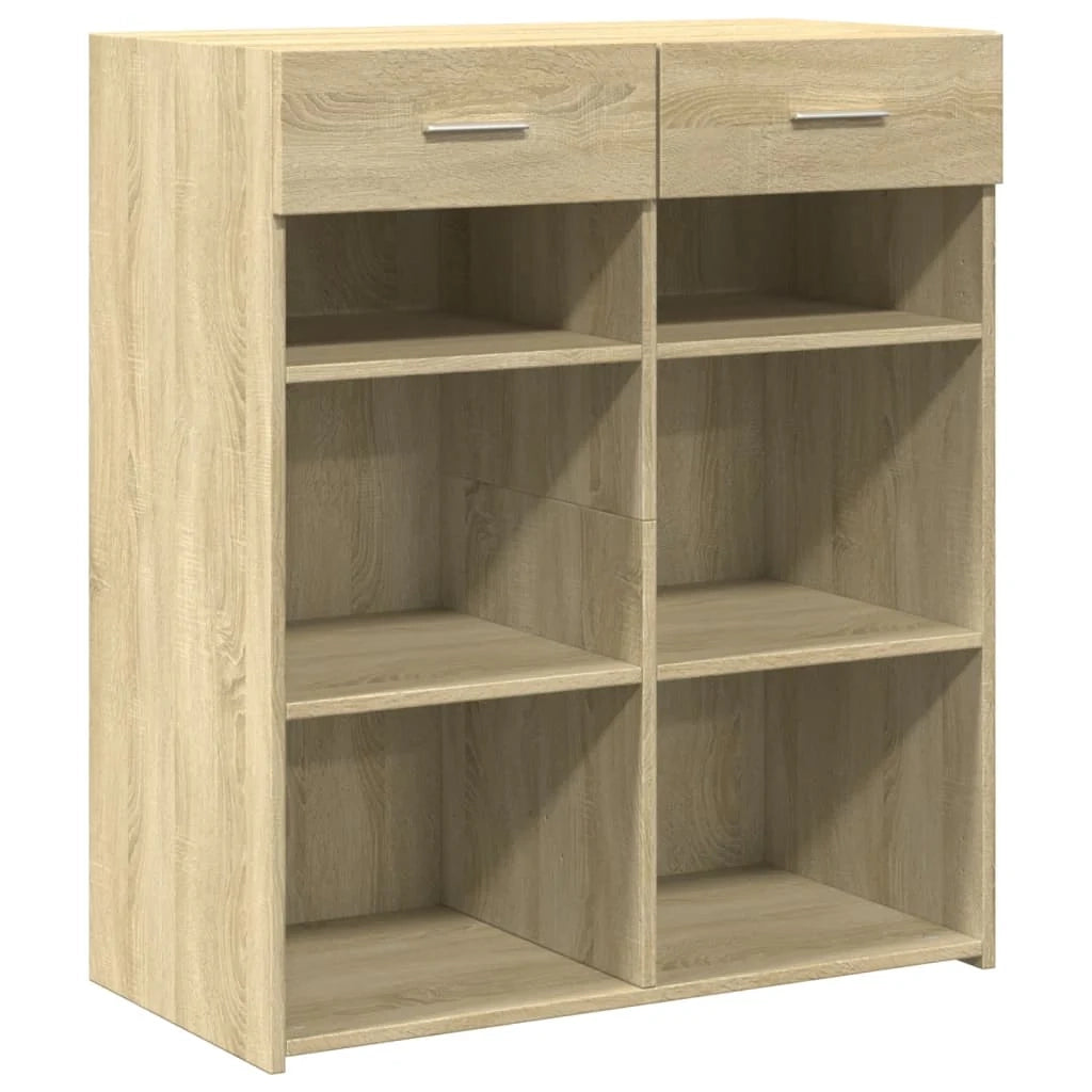 Buffet credenza cassettiera armadio mobile contenitore organizer cucina soggiorno rovere Sonoma 80 x 42,5 x 93 cm legno ingegnerizzato marrone 02_0031723