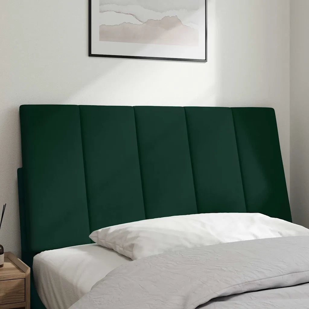 Cuscino Testiera Hanko Verde Scuro 100 cm in Velluto 374658