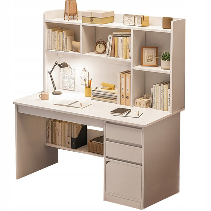 Scrivania per computer, bianca 100/45/131 cm