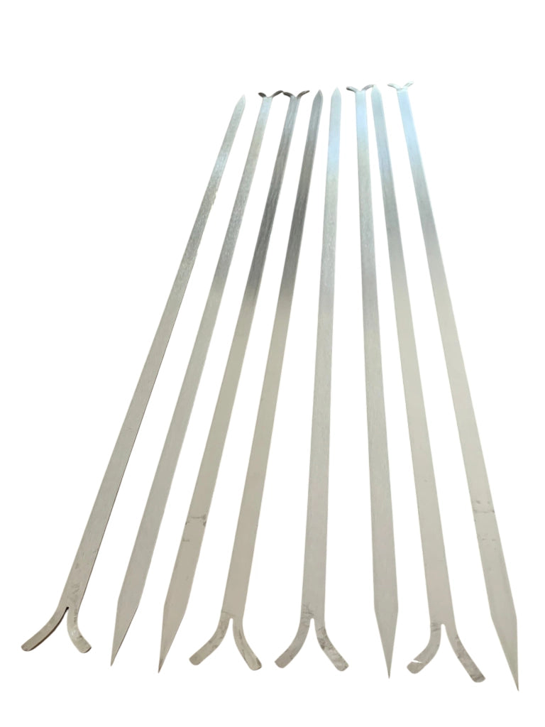 Spiedi per barbecue in Acciaio Inox AISI 304 lunghi 64 cm per Carne Pesce Verdure 8 pz