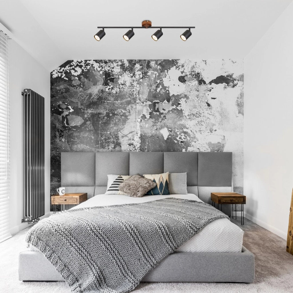 Plafoniera Rabalux Edmund 4xGU10 rovere/nero industriale