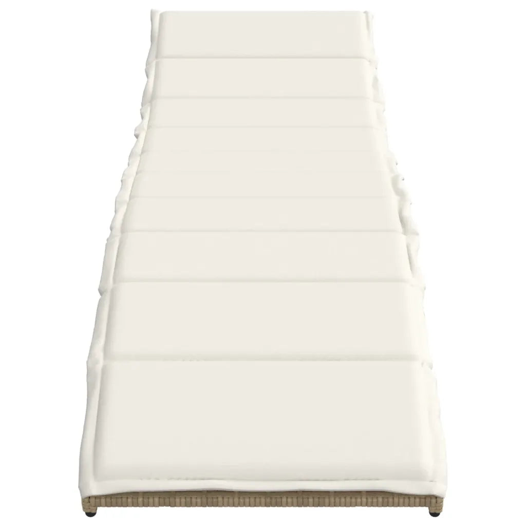 Lettini Prendisole 2 pz con Cuscini Beige in Polyrattan 3277304
