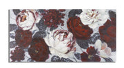 DIPINTO SU TELA WHITE/RED FLOWER DARKBACK CM  120X3,7X60