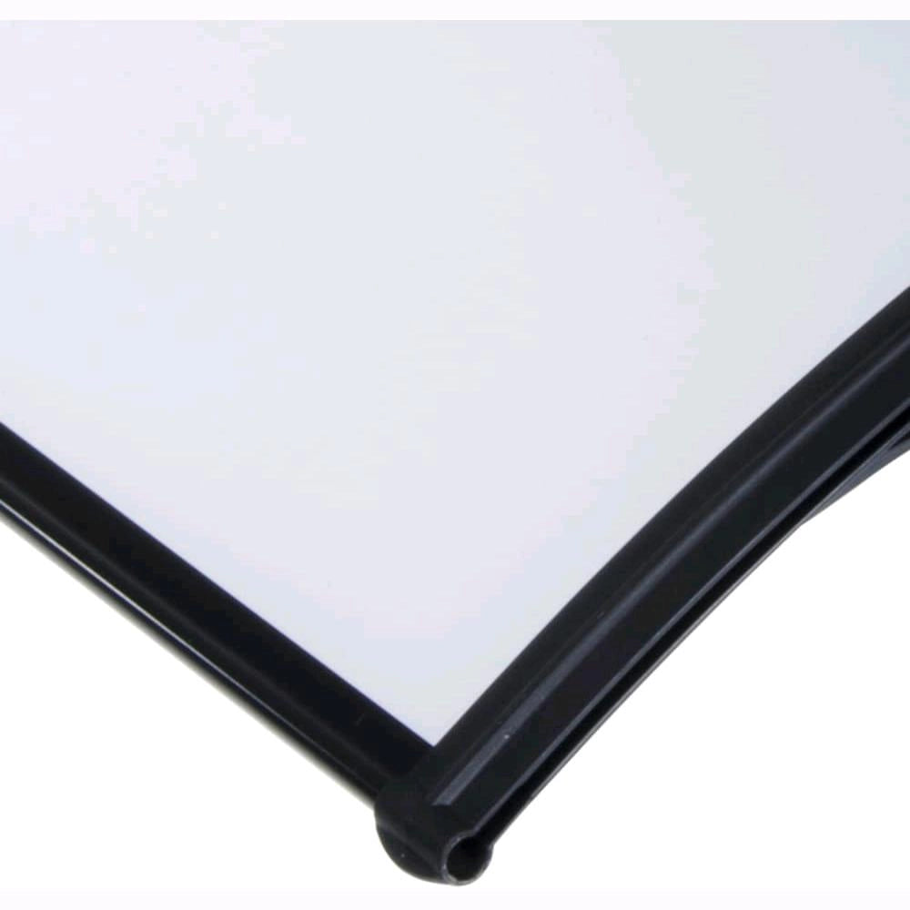 Pensilina in Policarbonato Compatto Satinato Trasparente Modulabile 100x80 cm