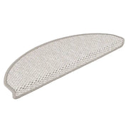 Tappeti Autoadesivi Scale Aspetto Sisal 15 pz | Gradini per Scale 65x21x4cm Platino
