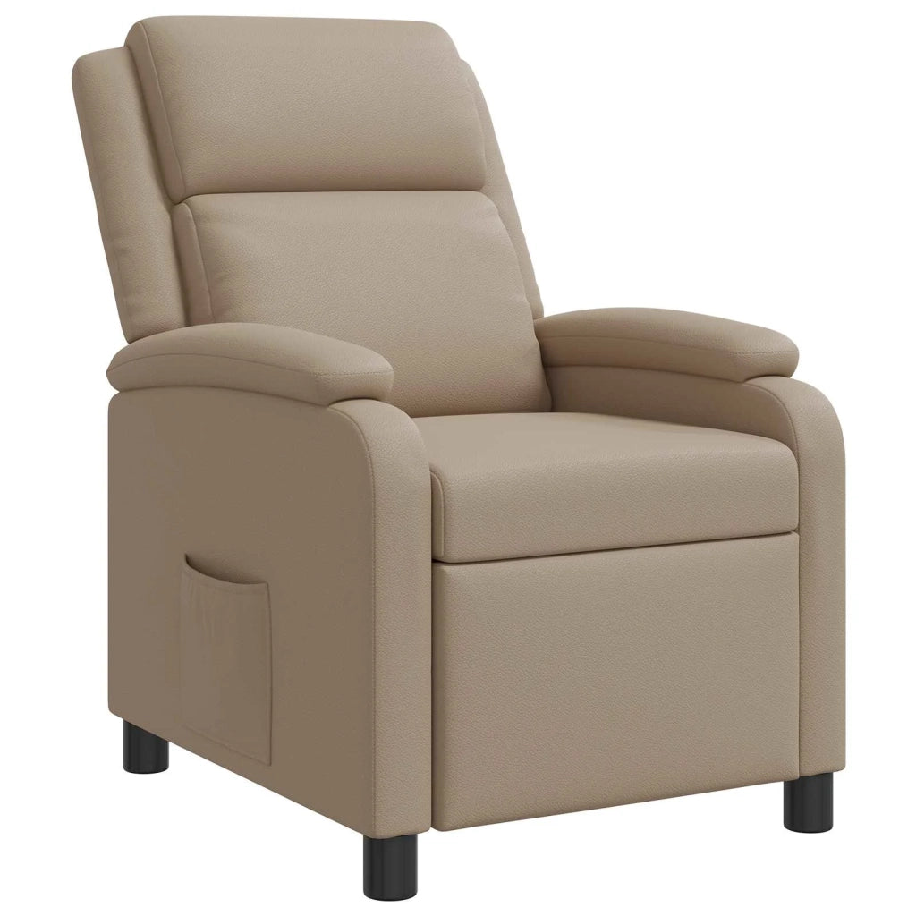 Divano Sedia-Poltrona reclinabile Cappuccino Similpelle 462481
