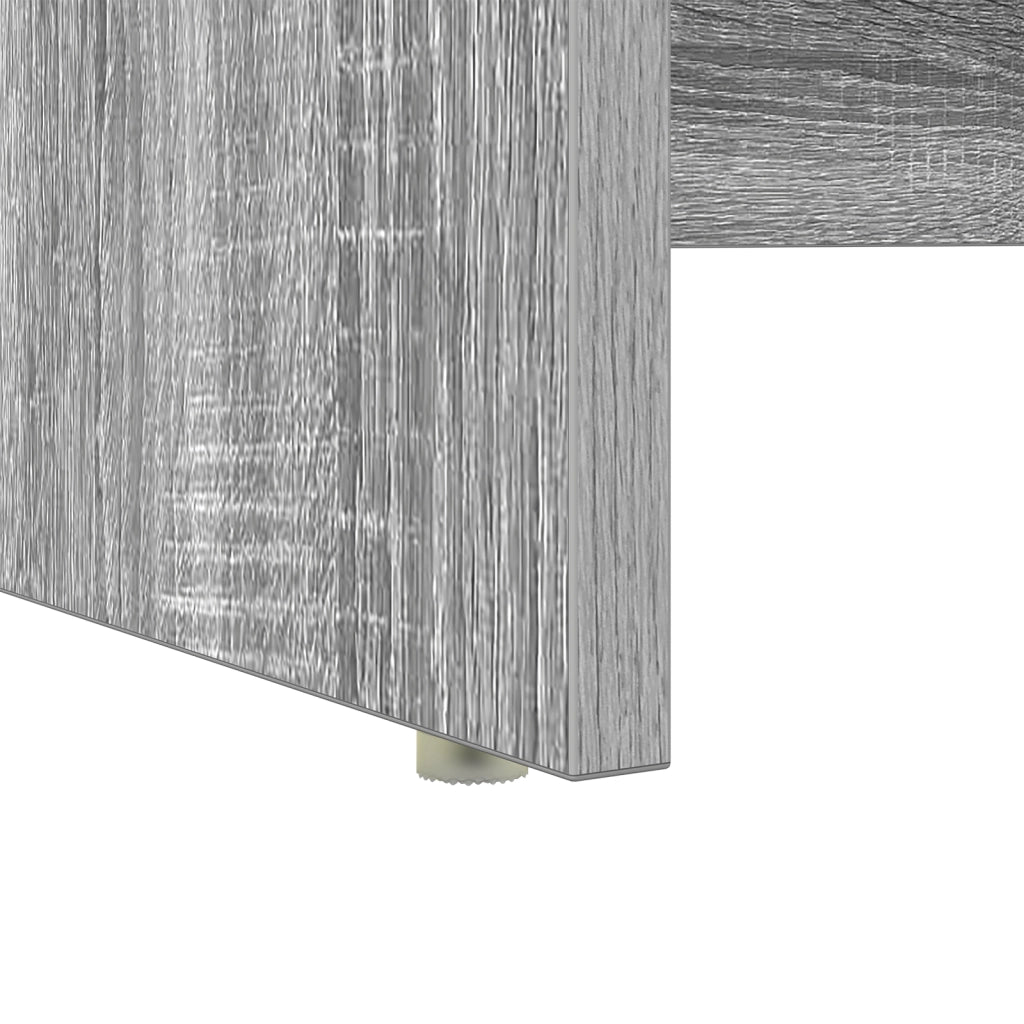 Scrivania con storage grigio sonoma 120.5x44x88.5 cm legno ingegnerizzato