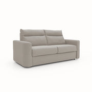 Cupido Divano letto con morbido schienale alto in tessuto impermeabile simil cotone T13 202 cm (mat. 140x197) panna