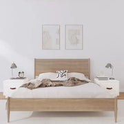 Comodini 2 pz-Set di 2 Tavolino da notte Bianco 40x34x35 cm in Legno Massello di Pino
