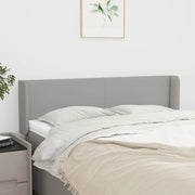 Testiera ad Orecchio-Testata con Orecchie Grigio Chiaro 147x16x78/88 cm in Tessuto 740254