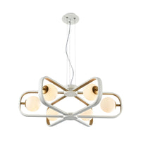 Lampada pendente Modern in Metallo Avola Bianco con Oro