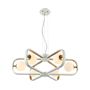 Lampada pendente Modern in Metallo Avola Bianco con Oro