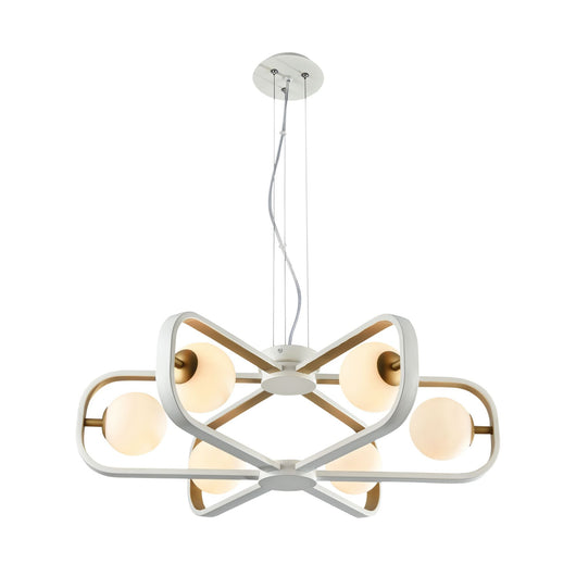 Lampada pendente Modern in Metallo Avola Bianco con Oro