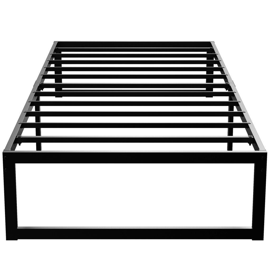 Letto singolo con contenitore ¨C Xylo ¨C 90x200 cm metallo nero con rete a doghe