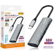 Trade Shop - Splitter Hub Type-c Tpc3050 10 Gbps Ricarica Dati Rapida 5in1 Usb 3.0 2.0 Pd 60w -