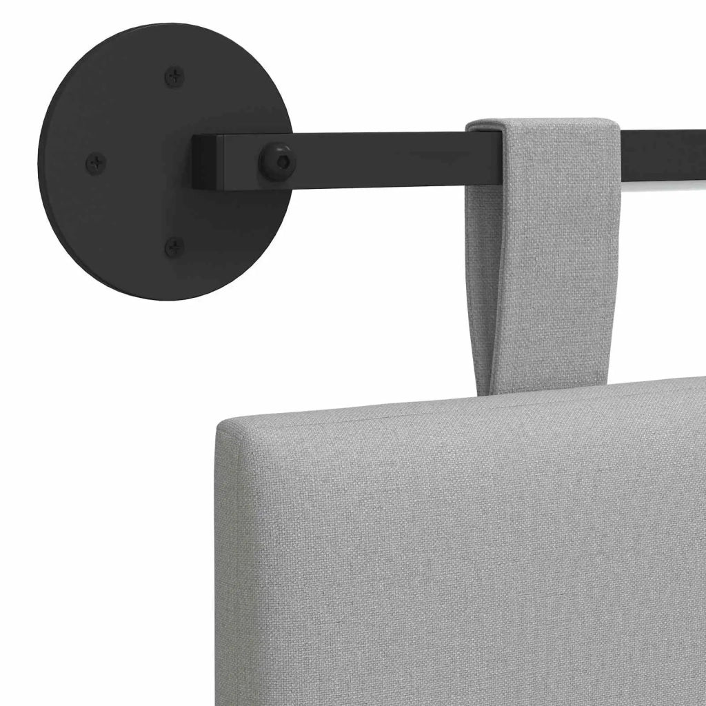 Testiera | Testata sospesa Con luce LED Grigio Nuvola Tessuto