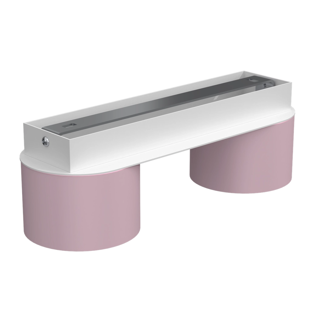 Plafoniera Milagro Dixie 2 luci GX53 rosa 20W metallo