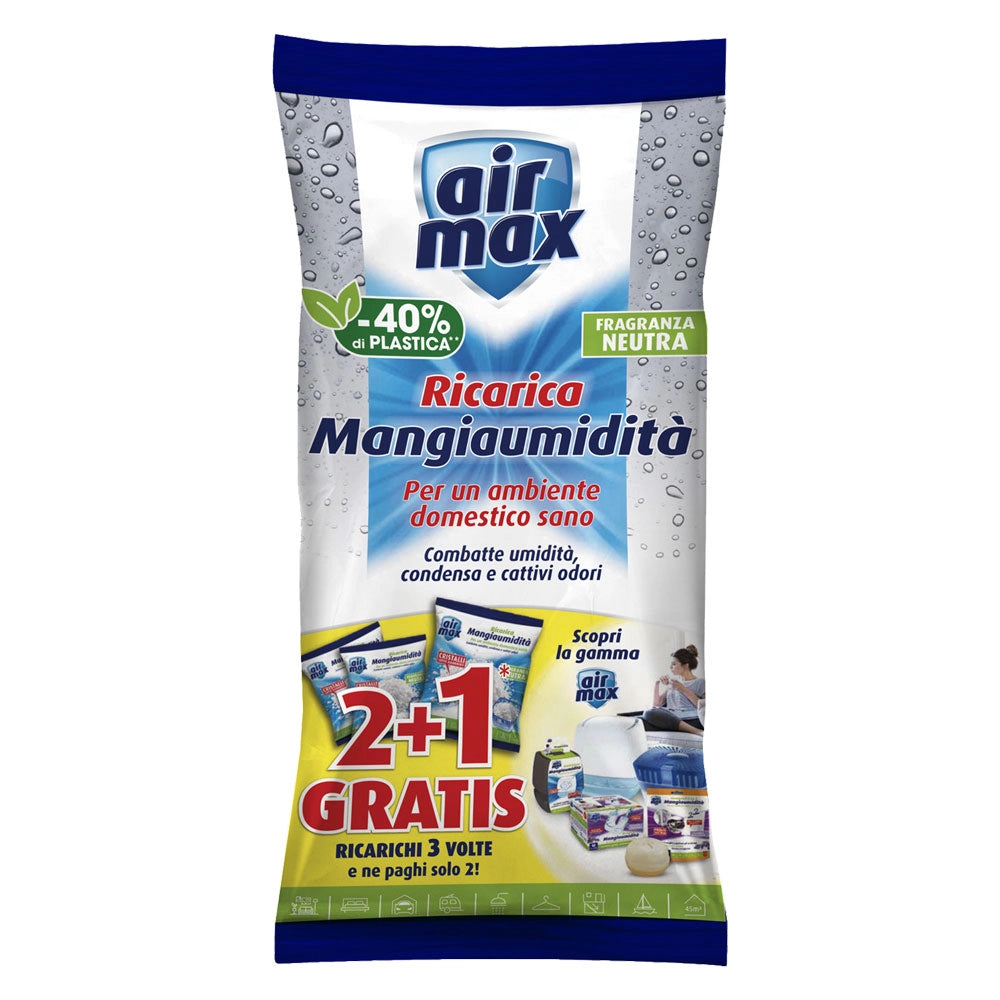 SALI ASSORBIUMIDITA' PER 'AIR MAX VORTEX' gr. 900 + 450 gratis - neutra- 12 confezione  - AIRMAX