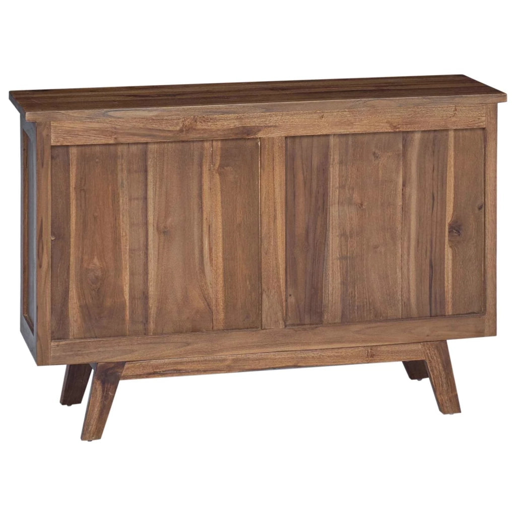 Credenza Naturale 100 x 30 x 68 cm Legno di teak solido 42017956