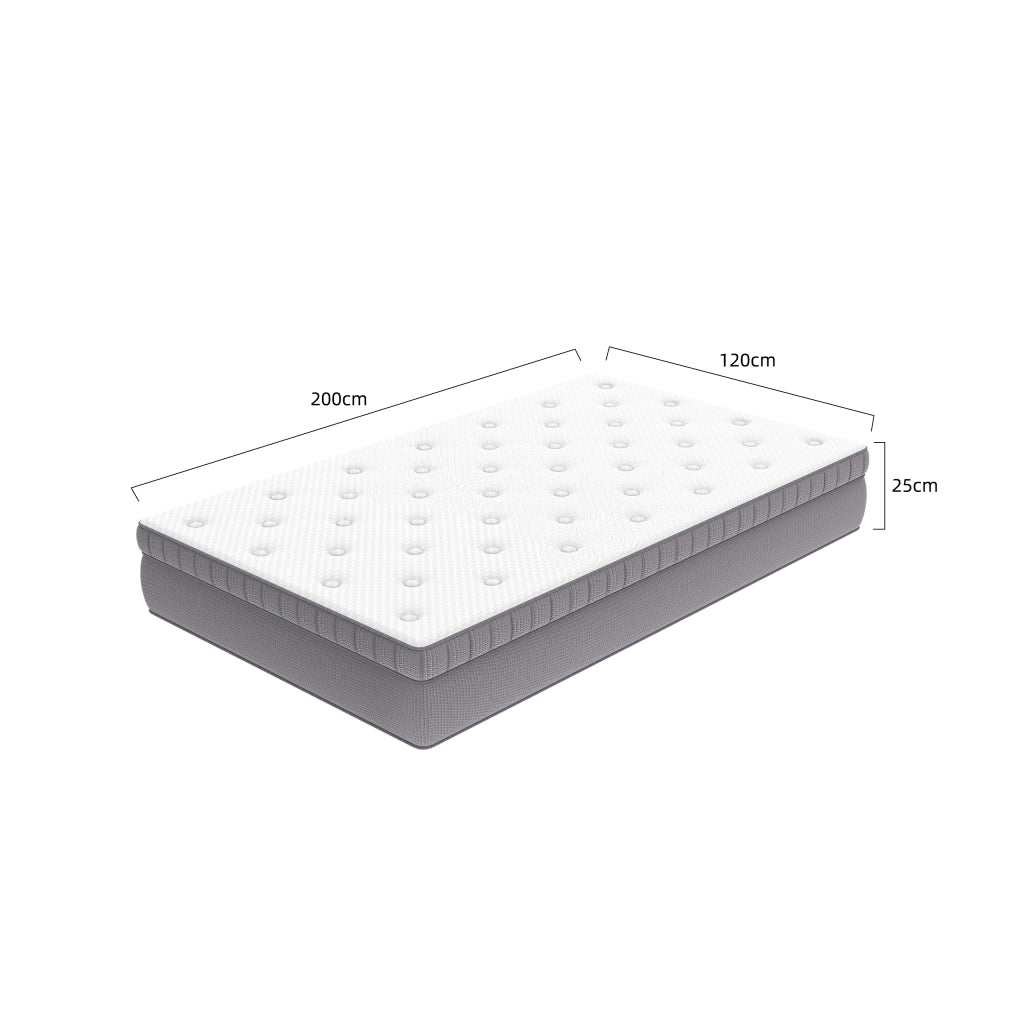 Materasso Singolo 120x200 Molle insacchettate 7 Zone differenziate - Altezza 25 cm