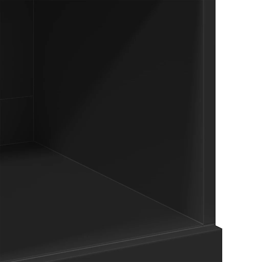 Credenza-Buffet-Armadio da cucina Nera 80x42,5x124 cm in Legno Multistrato